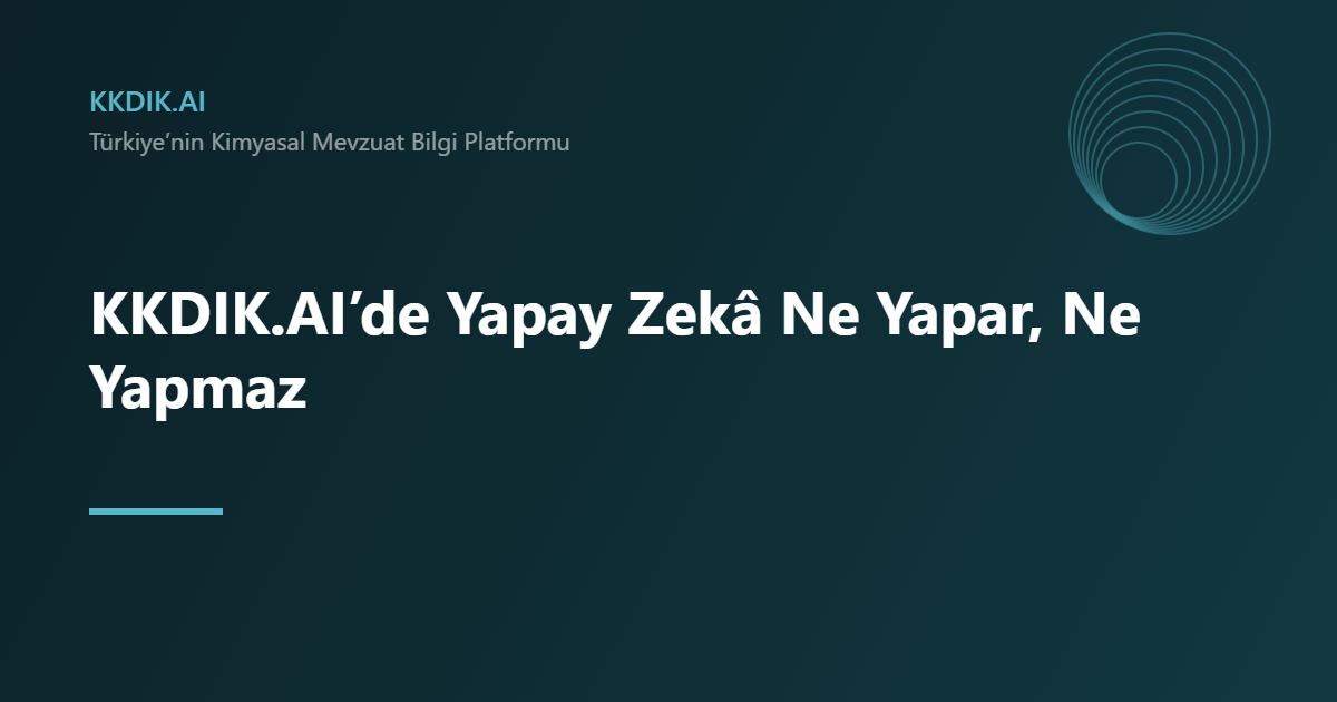 Yapay Zekâ — KKDİK bilgi sayfası görseli