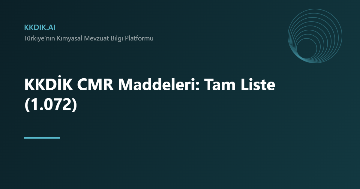 CMR Maddeleri — KKDİK bilgi sayfası görseli