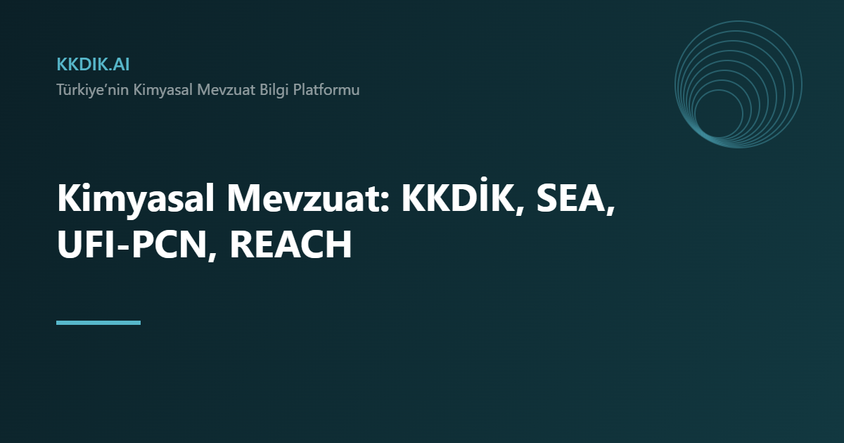 Kimyasal Mevzuat — KKDİK bilgi sayfası görseli